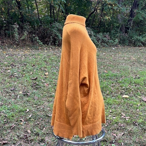 Time & Tru long sleeve sweater, turtle neck, long length, Fall Orange Color - Picture 4 of 10